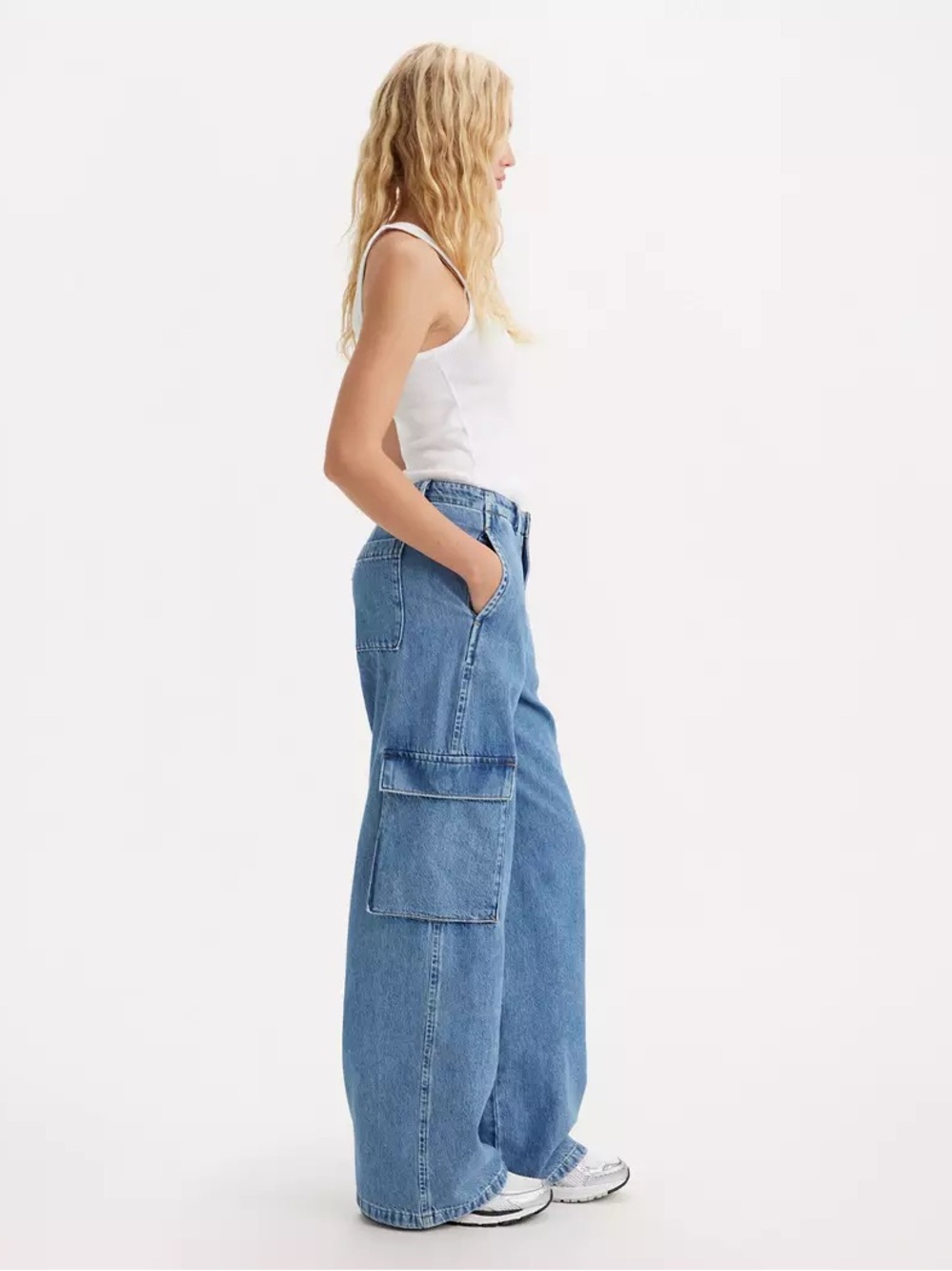 Levi's Premium BAGGY CARGO WOMEN'S JEANS - Picture 3 of 7